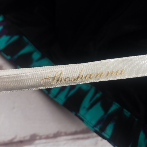 SHOSHANNA Strapless Green/Purple/Black Dress Women Size 10 - Picture 8 of 17